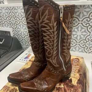 Old Gringo Brown Western Boots with Silver Accents